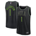Youth Fanatics Branded Zion Williamson Black New Orleans Pelicans Fast Break Jersey - City Edition