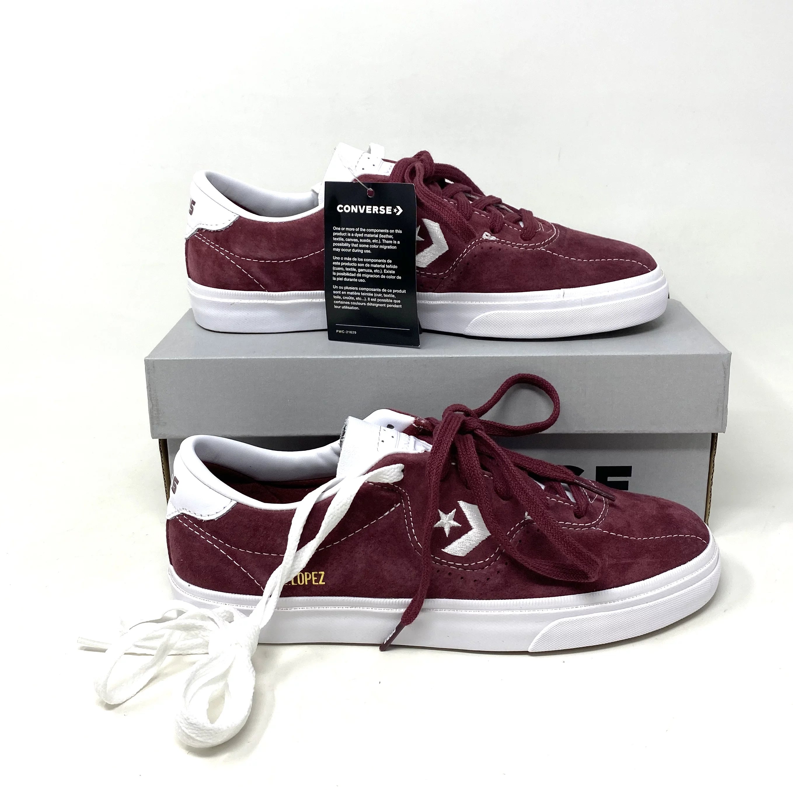 Converse CONS Louie Lopez Pro OX Low Top Bordeaux Women's Suede Sneakers 171329C