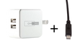 OMNIHIL Replacement 2-Port USB Charger+(15FT)MICRO-USB for Esky Emergency Weather Radio-(ES-CR01)