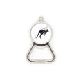 Australia Koala Kangaroo Outline Illustration Metal Beer Bottle Cap Opener Duty Stainless Steel