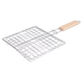 TureClos BBQ Barbecue Fish Grilling Basket Roast Meat Vegetable BBQ Tool with Wooden Handle
