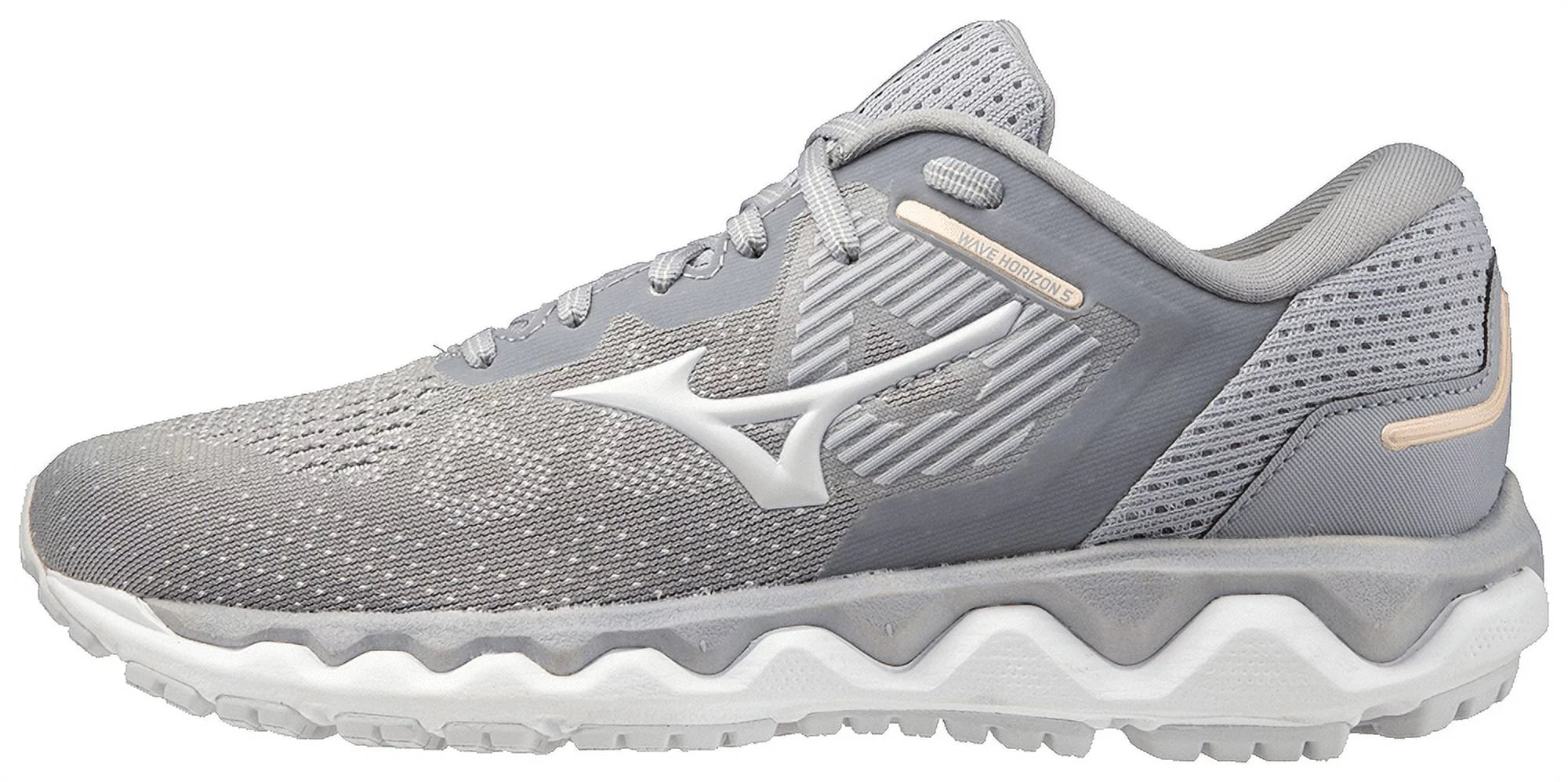 Mizuno Women's Wave Horizon 5 Running Shoe, Size 7.5, Slvr Filgre-Barly Bl (7Bbb)