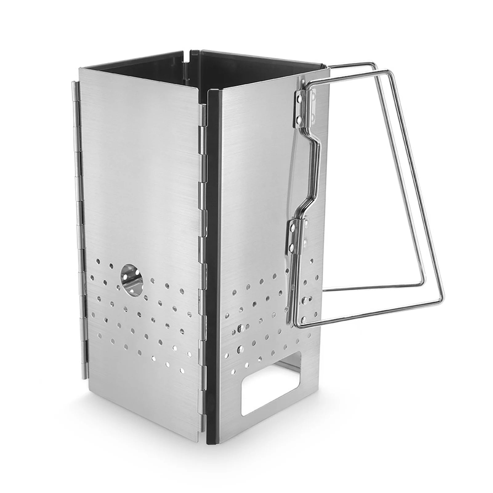 Lixada Charcoal Grill Starter Folding Stainless Steel Chimney for BBQ Briquette Coal Fire Charcoal Use