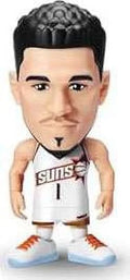 5 Surprise NBA Ballers Devin Booker Figure (White Home Jersey, Comes with Court Base, Sticker, Card & Ball) (No Packaging)