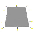 Sunshades Depot 14'x34' Rectangle Light Grey Winter Pool Cover Pool Safety Covers for In-Ground Swimming Pools Inground Pool Leaf Net Cover Wire Rope Hemmed All Edges