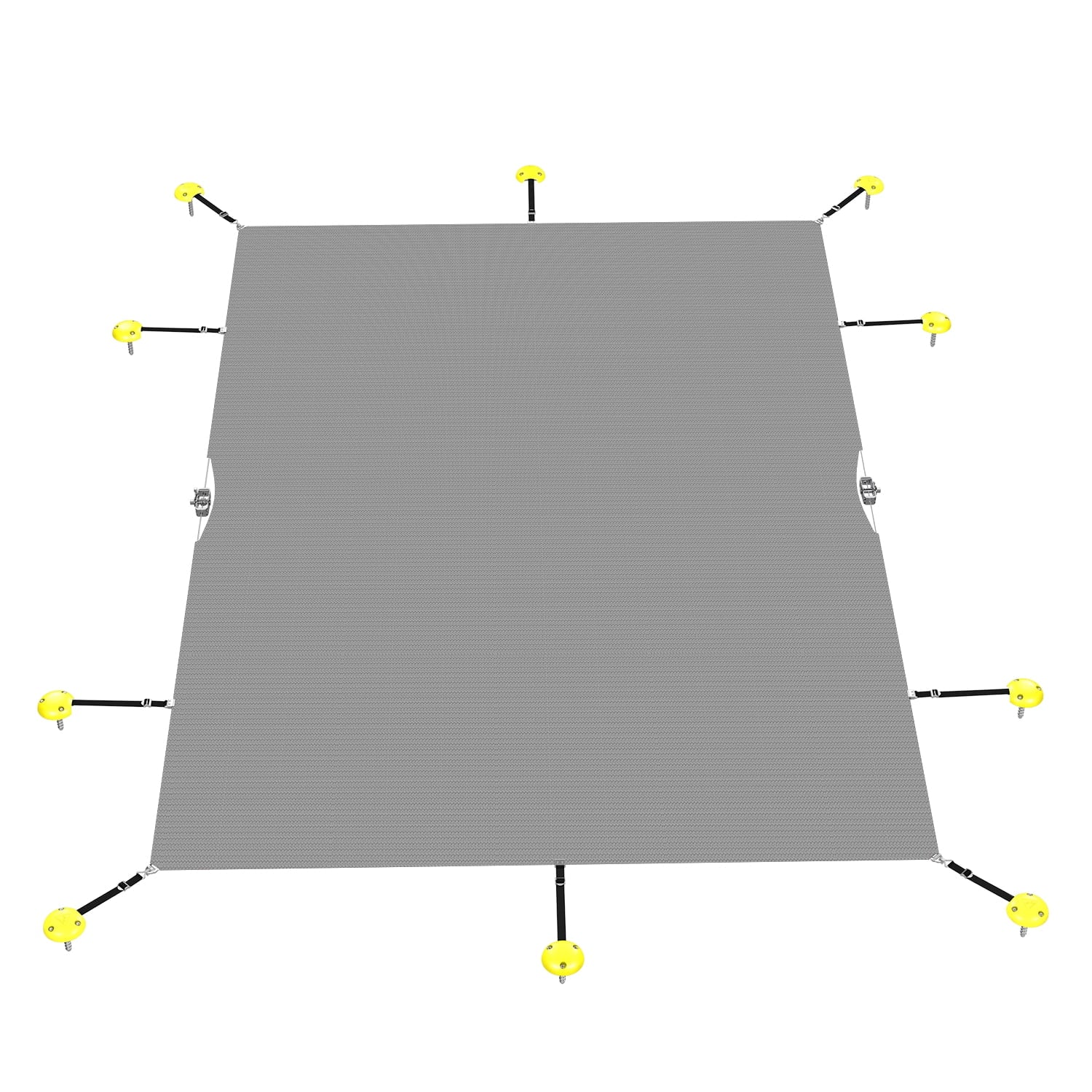 Sunshades Depot 14'x34' Rectangle Light Grey Winter Pool Cover Pool Safety Covers for In-Ground Swimming Pools Inground Pool Leaf Net Cover Wire Rope Hemmed All Edges