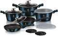 Berlinger Haus Kitchen Cookware Sets 13 Piece  Nonstick Cookware Set  Turbo Induction Based Pots and Pans Set with Plastic lids  Cooking Set with Soft-Touch Handles