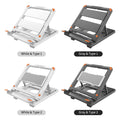 Anself Laptop Stand with Cooler, Foldable Notebook Riser, Height Adjustable Laptop Elevator with Built-in Cooling Fan