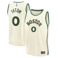 Men's Fanatics Branded Jayson Tatum White Boston Celtics Fast Break Jersey - City Edition