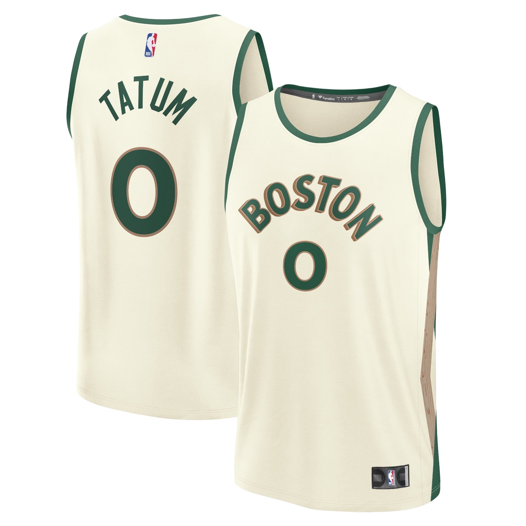 Men's Fanatics Branded Jayson Tatum White Boston Celtics Fast Break Jersey - City Edition