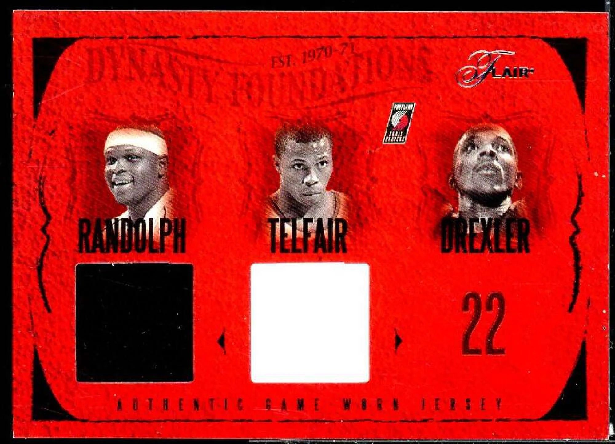 Drexler/Walton/Lucas/Randolph JSY/Telfair JSY 2004 Dynasty Foundations JSYs #12