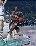 Bernard King New York Knicks Autographed 16 x 20 Driving Vs. Boston Celtics Photograph with HOF 13 Inscription - Fanatics Authentic Certified
