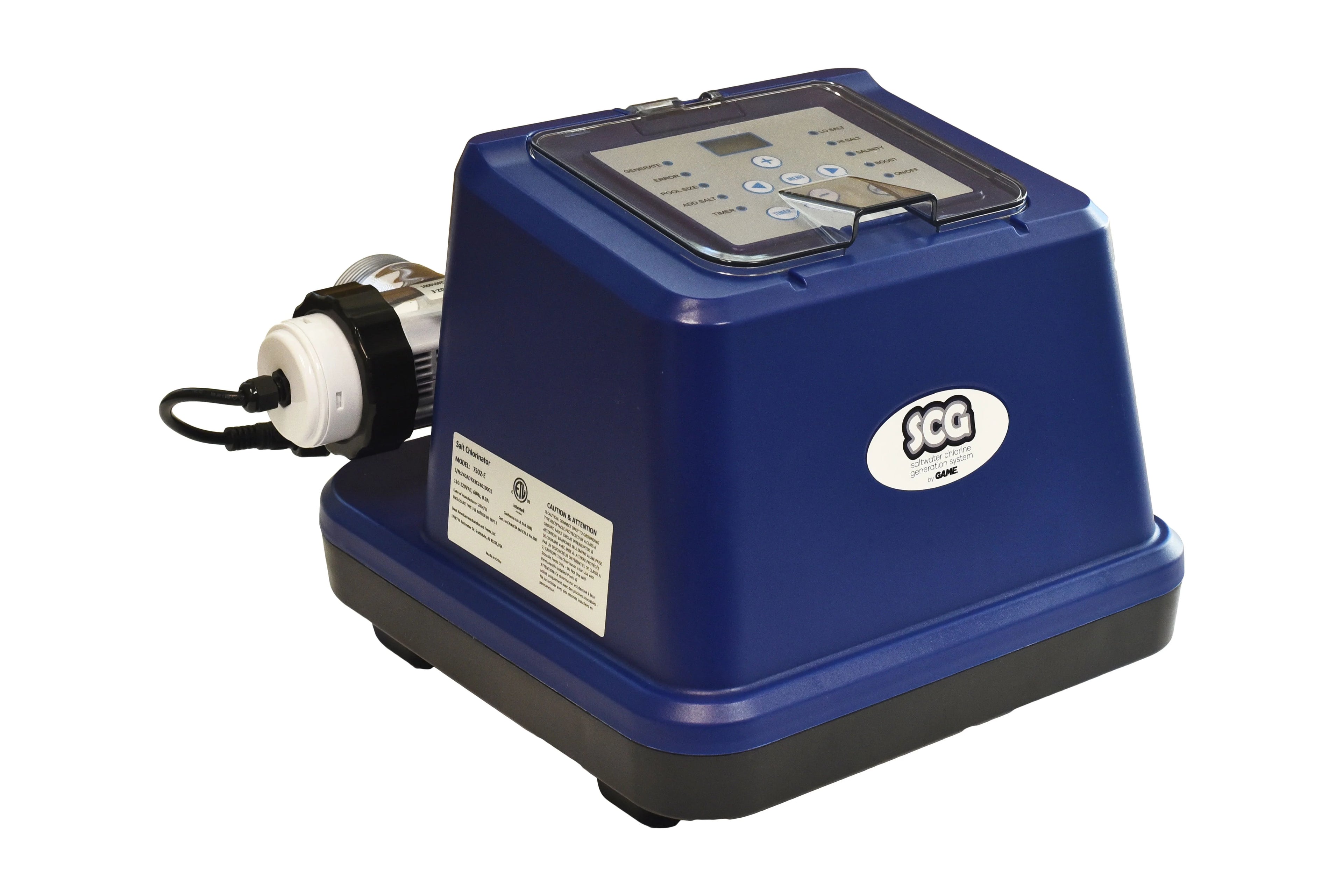 GAME 7502-E Saltwater Chlorine Generation System for Above Ground Pools up to 21,000 Gallons