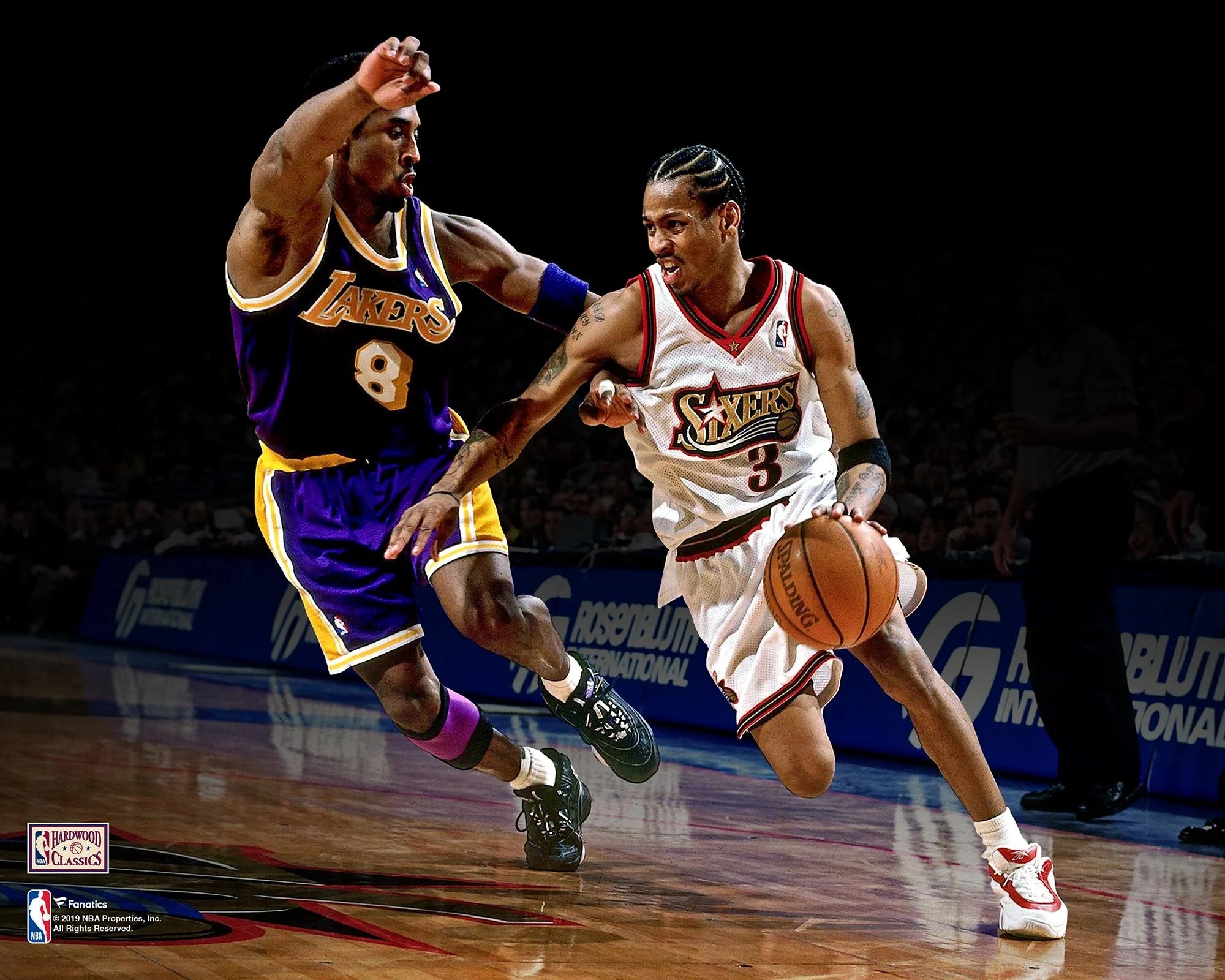 Allen Iverson Philadelphia 76ers Unsigned Driving vs. Kobe Bryant Photograph