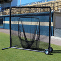 Cimarron Sports CMHW-7x784PSockNFWP 7 x 7 ft. No.84 Premier Sock Net & Frame with Wheels & Padding