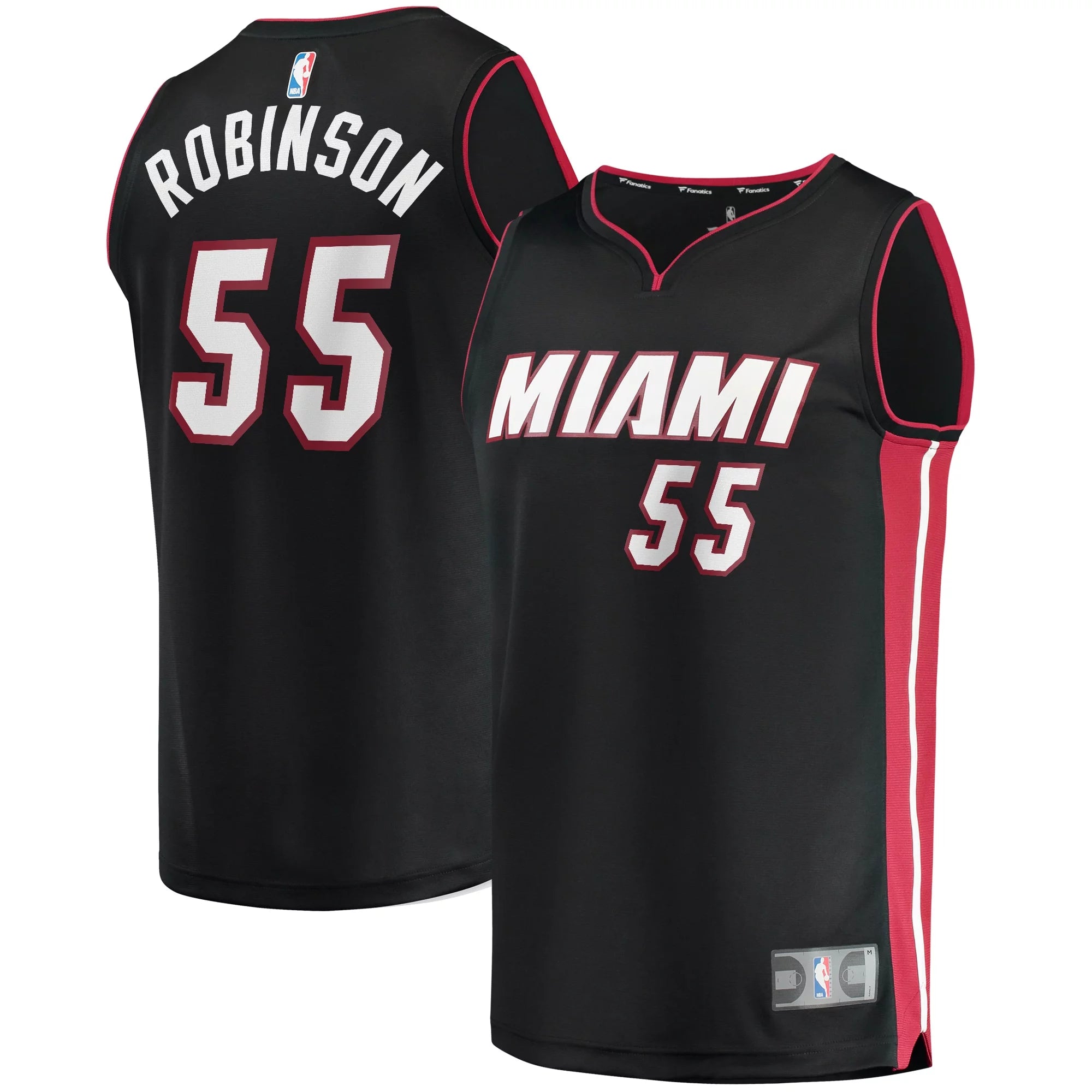 Men's Fanatics Branded Duncan Robinson Black Miami Heat Fast Break Replica Jersey - Icon Edition