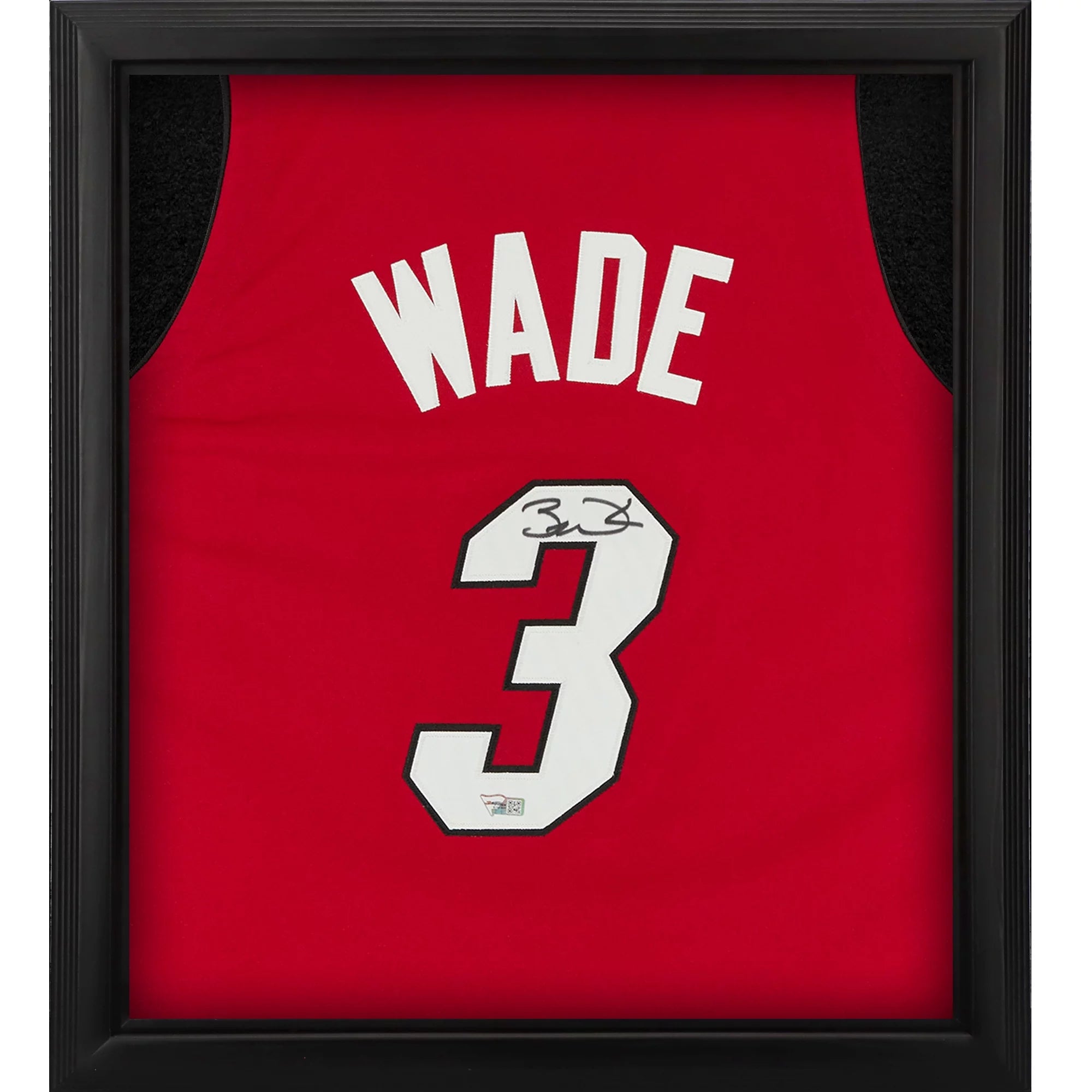 Dwyane Wade Miami Heat Framed Autographed Mitchell & Ness Red Authentic Jersey Shadowbox - Fanatics Authentic Certified
