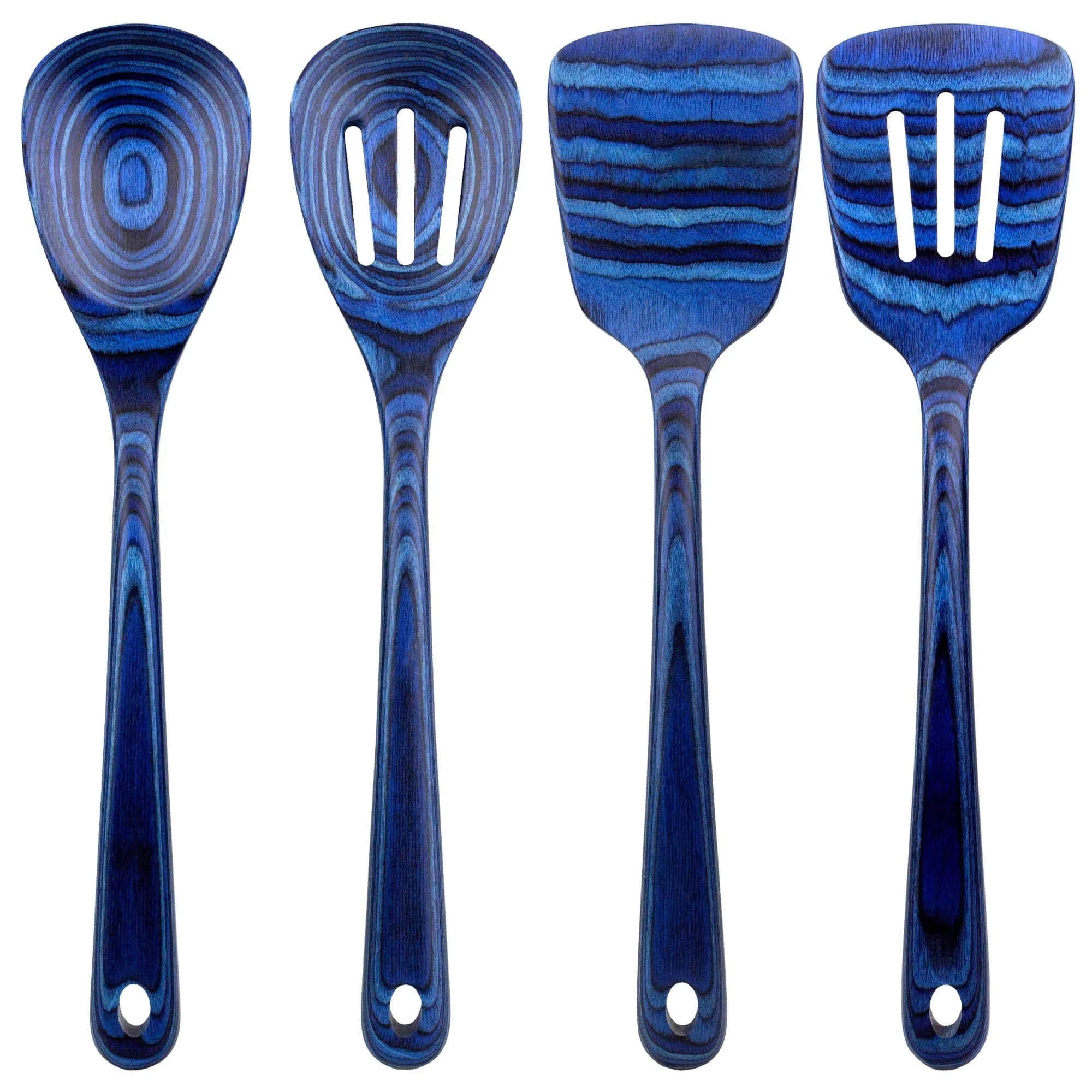Baltique Malta Collection 4 Piece Wooden Cooking Utensil Set, Safe for Nonstick