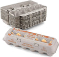 MT Products Printed Beige Paper Egg Cartons | Can Hold 12 XL Eggs - Pack of 15