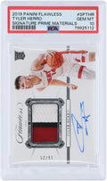 Tyler Herro Miami Heat Autographed 2019-20 Panini Flawless 3 Color Relic #SP-THR #16/25 PSA Authenticated 10 Rookie Card - Fanatics Authentic Certified