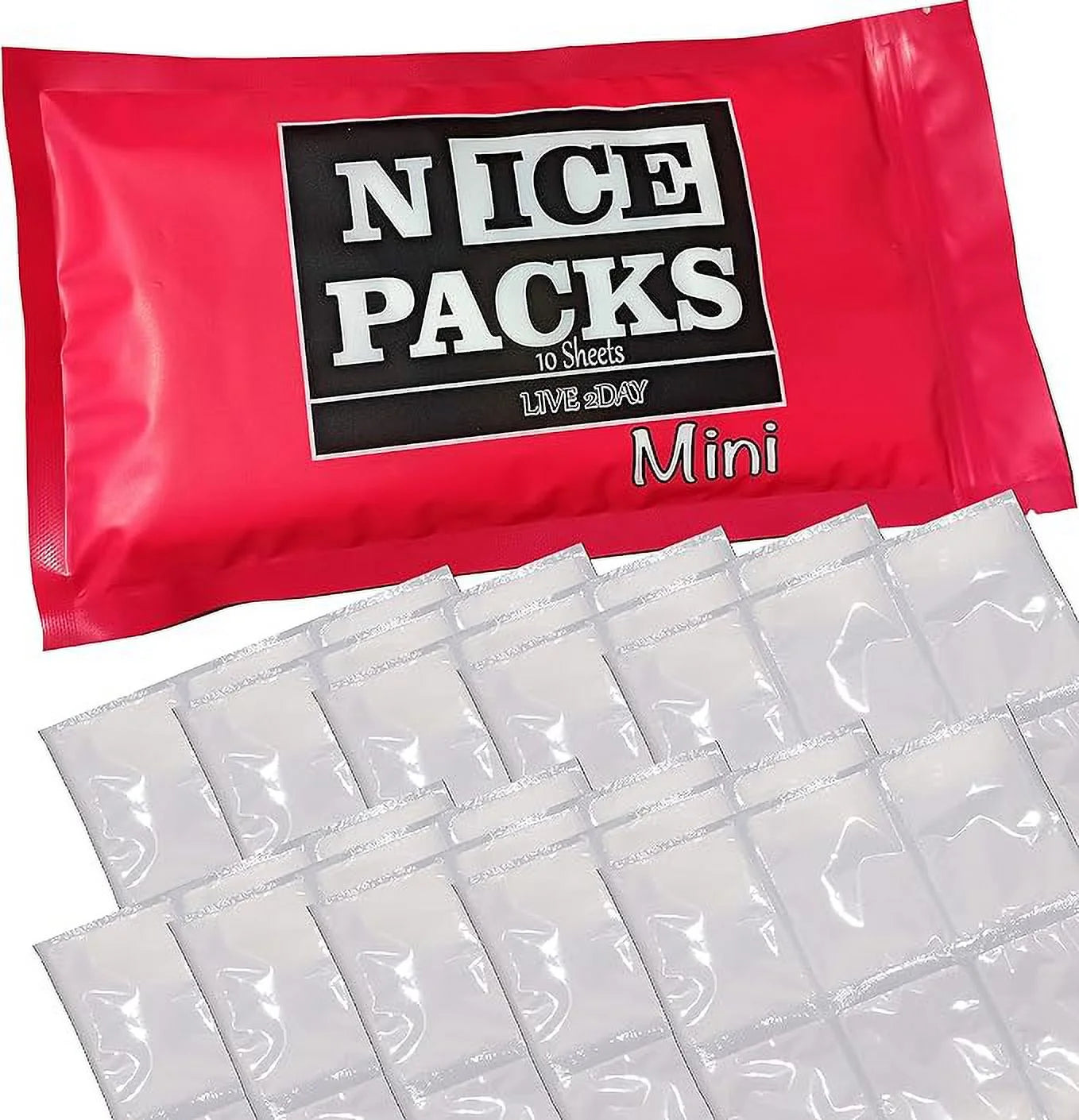 Nice Packs Dry Ice for Coolers ¨C Lunch Box Ice Packs ¨C Dry Ice for Shipping Frozen Food ¨C Ice Packs for Kids Lunch Bags ¨C Reusable Ice Packs ¨C Long Lasting - Flexible