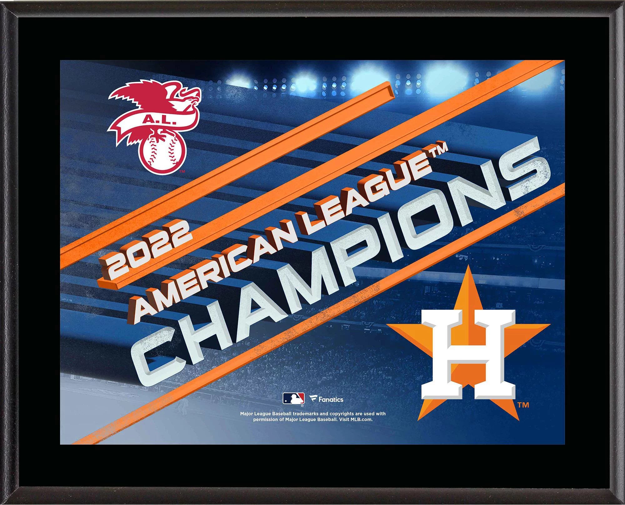 Houston Astros 10.5 x 13 2022 American League Champions Sublimated Plaque