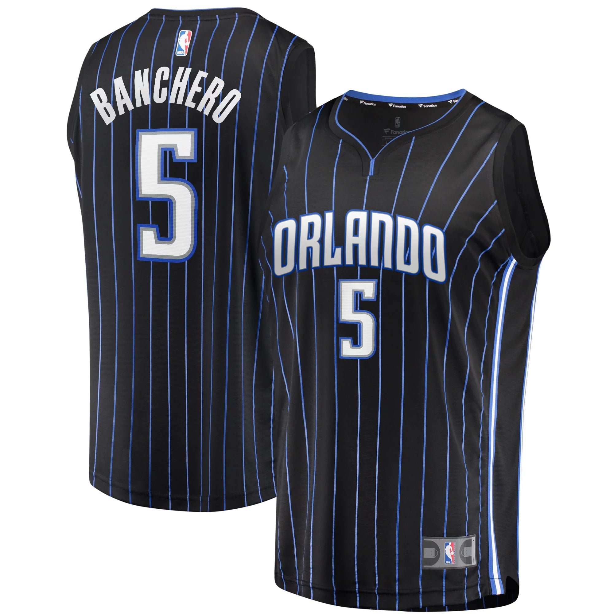 Men's Fanatics Branded Paolo Banchero Black Orlando Magic Fast Break Replica Player Jersey - Icon Edition