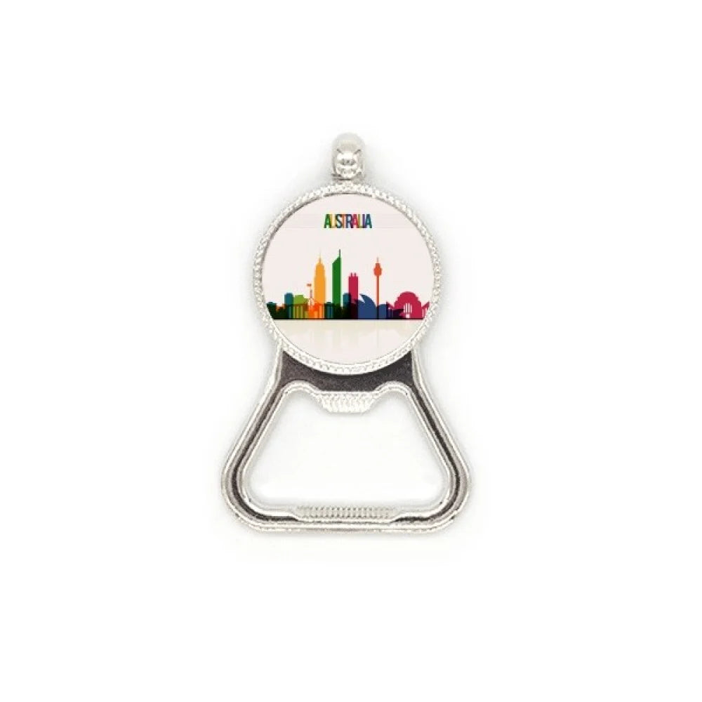 Australia City Landmark Skyscrapers Outline Metal Beer Bottle Cap Opener Duty Stainless Steel