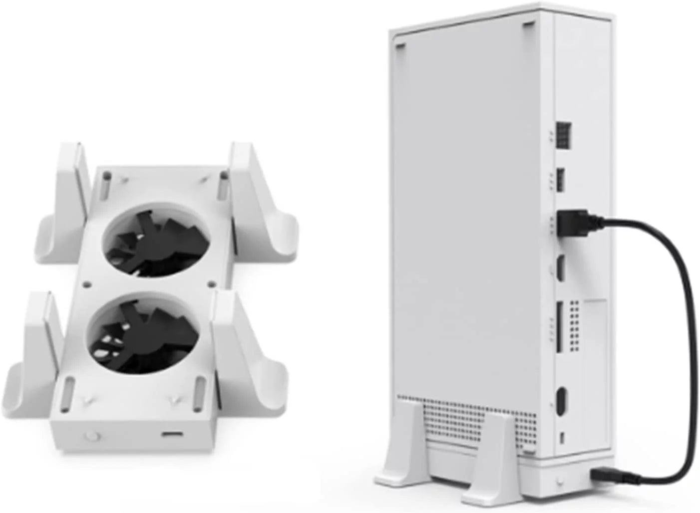 Cooling Fans Stand for Xbox Series S Console Smart Cooler Fan Temperature Controlled 3 Levels Adjustable Speed with Type-C Power Input
