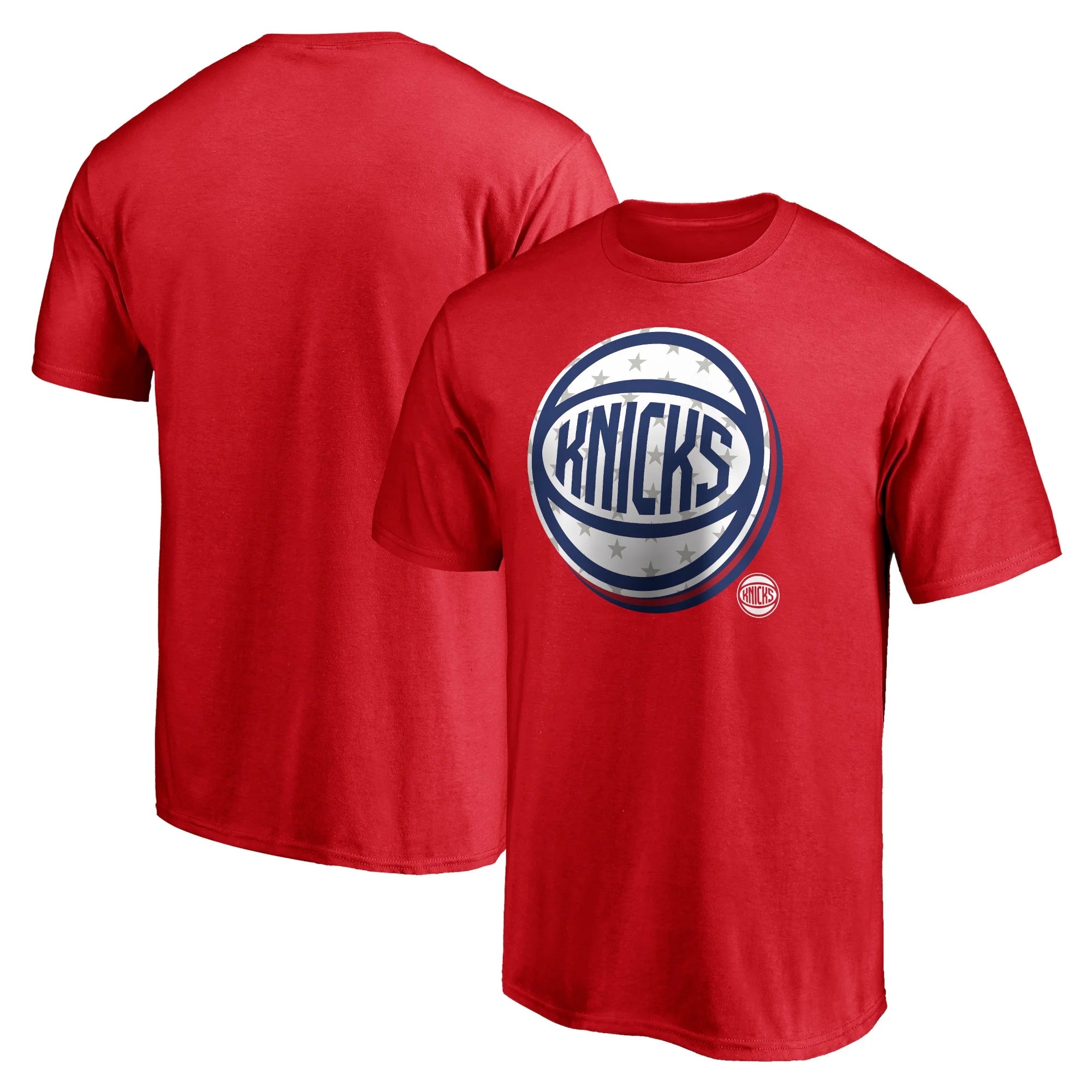 Men's Fanatics Branded Red New York Knicks Red White & Team T-Shirt