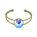 Australia Happy Day Heart Shape Flag Bracelet Bangle Retro Open Cuff Jewelry