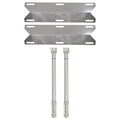 2-Pack BBQ Gas Grill Tube Burner & Heat Shield Plate Tent Replacement Parts for Perfect Flame 720-0522CAN - Compatible Barbeque Stainless Steel Pipe Burners & Flame Tamer, Flavorizer Bar