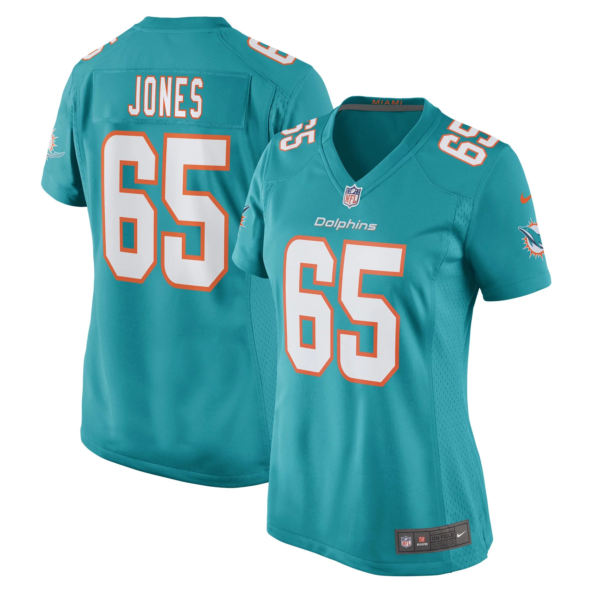 Women's Nike Robert Jones Aqua Miami Dolphins Game Jersey