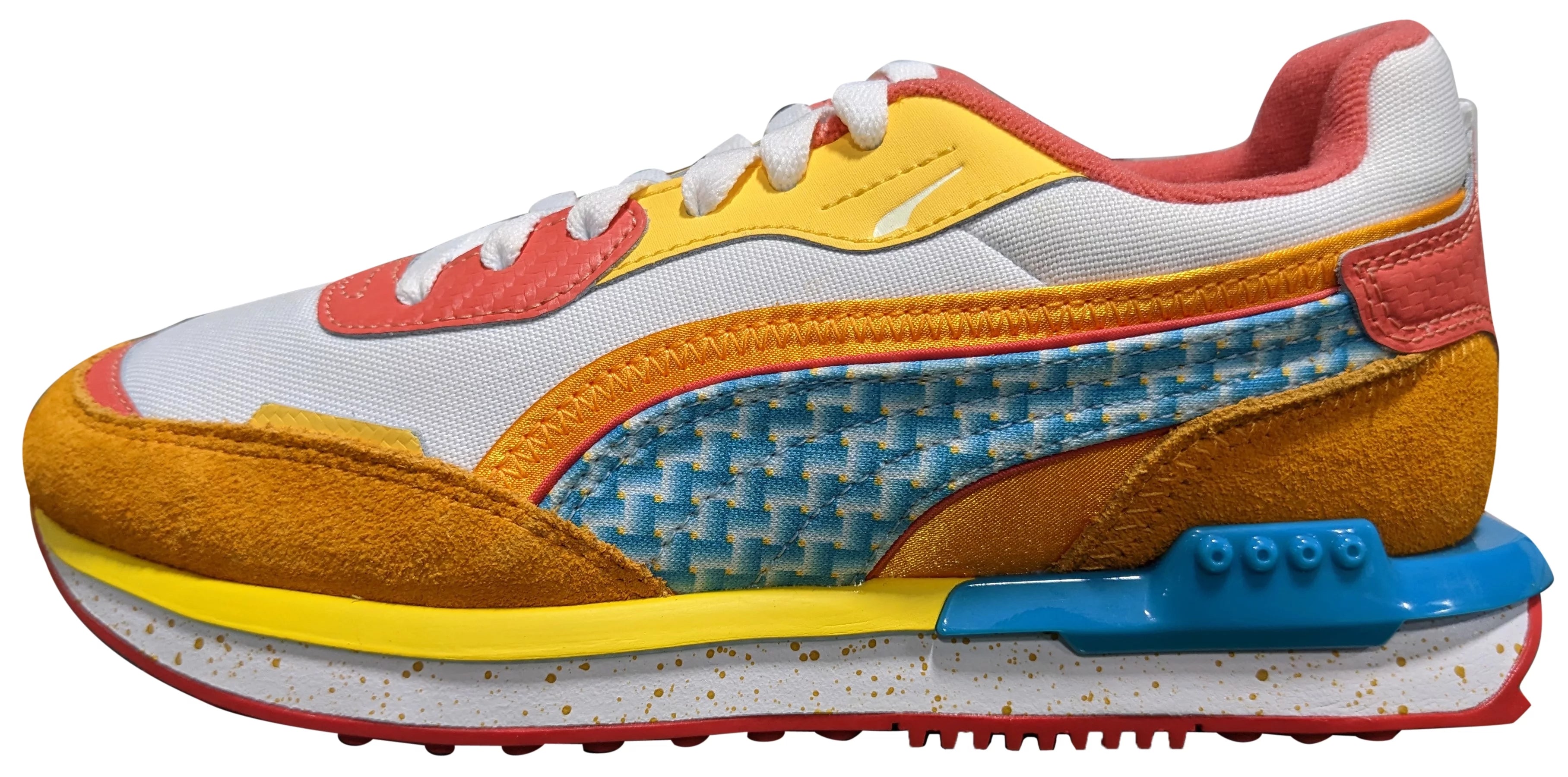 Big Kid's Puma City Rider Beach Trip Jr Wht/Zinnia/Carib Sea (388218 02) - 6