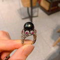Simple Australian Mother-Of-Pearl Open Ring, Vintage Ring Jewelry, Noble Luxury, for The Ladies Around The Gift