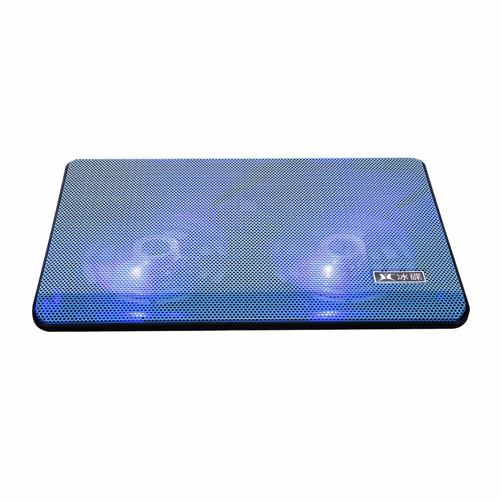 Tomshine High-performance Laptop Cooler Laptop Cooling Pad Double Fans Cooler with Two USB Ports Support for Laptops Under 17 inch Blue