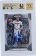 Carmelo Anthony New York Knicks Autographed 2017-18 Panini Prizm #279 Beckett Fanatics Witnessed Authenticated 9.5/10 Card - Fanatics Authentic Certified