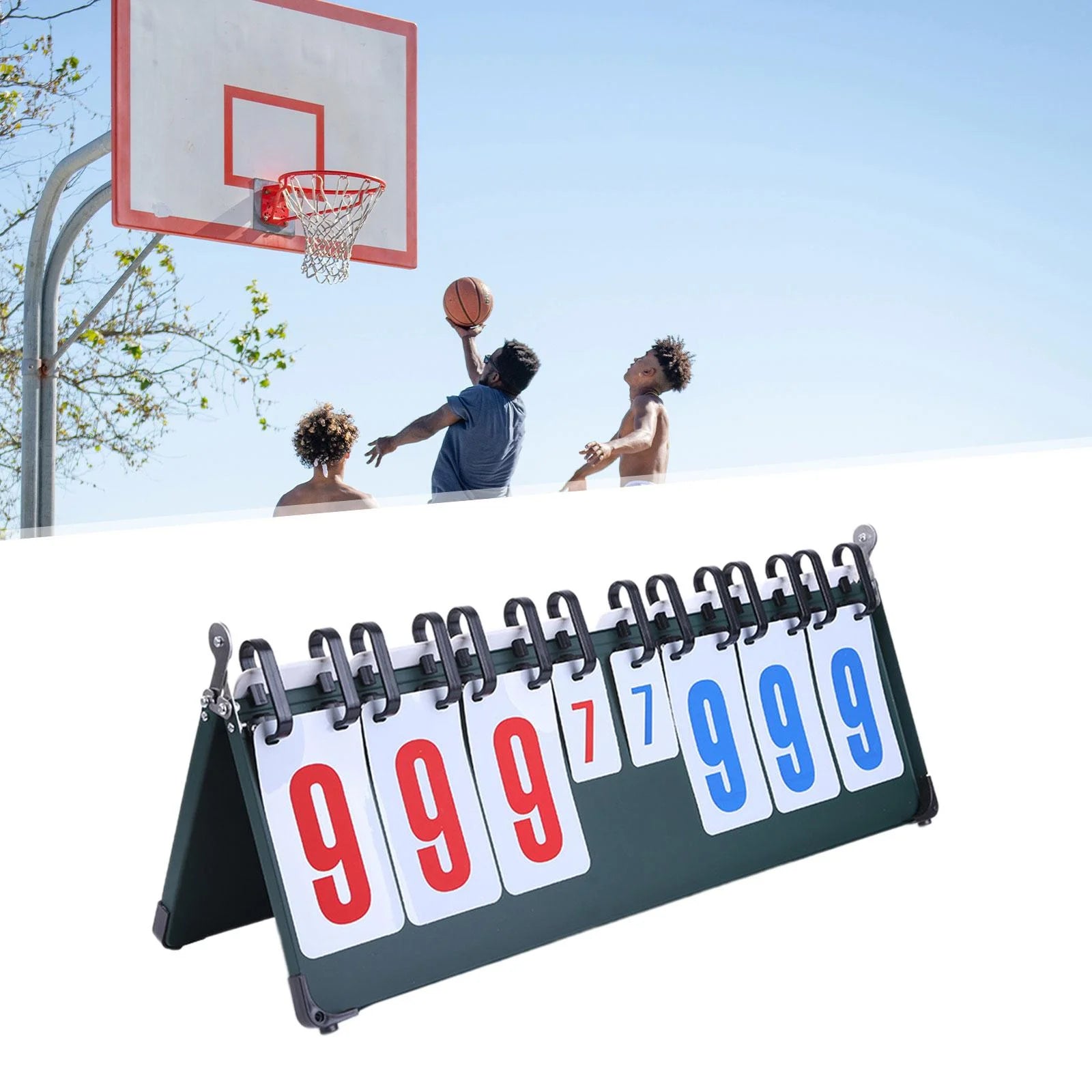 BAOSITY Flip Scoreboard Flip Score Keeper 8 digits Tabletop Score Flip Score Board for Badminton Table Tennis Track and Field