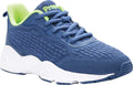 Women's Propet Stability Strive Sneaker Denim/Green Knit Mesh 5 B