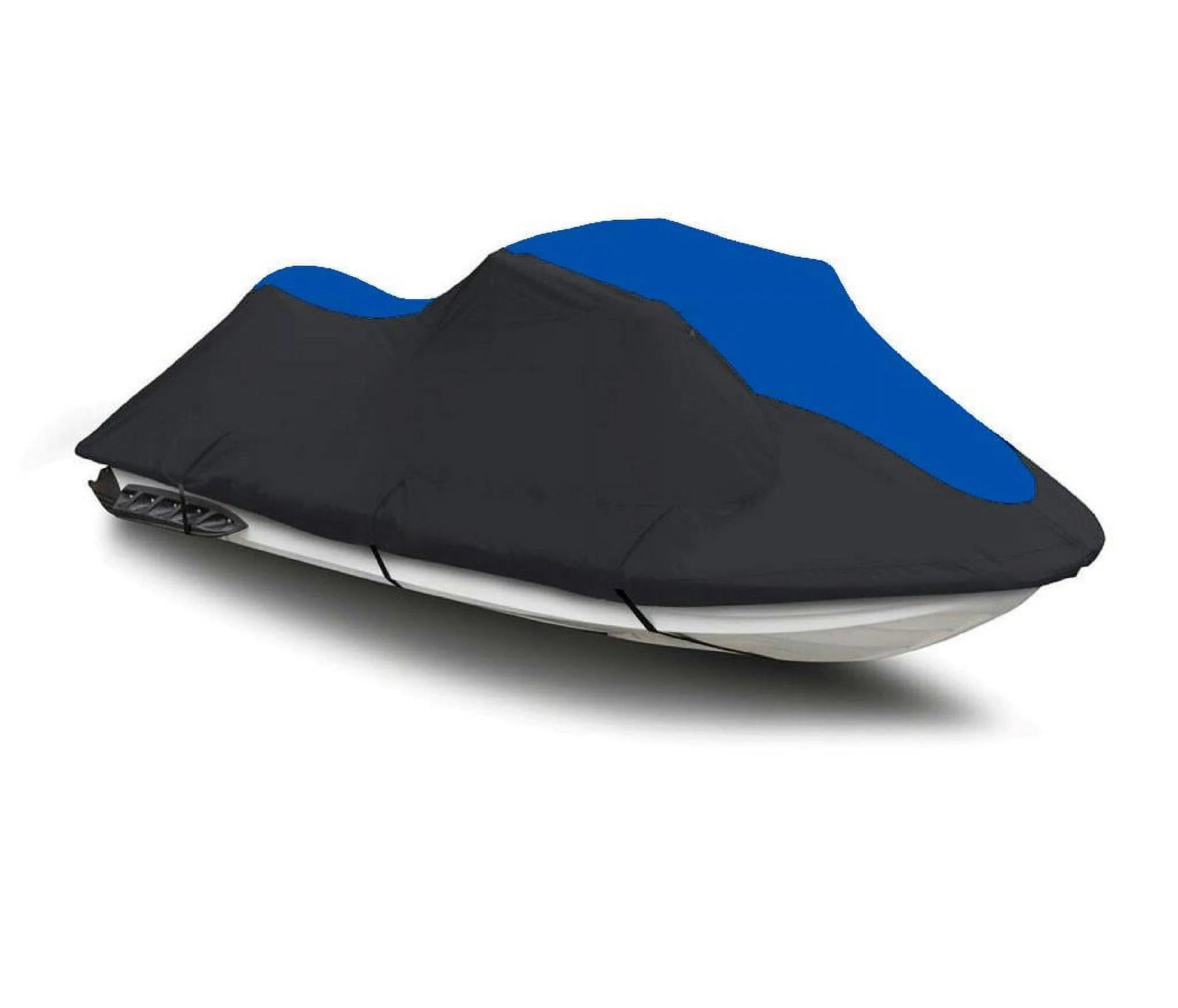 BLACK / BLUE HEAVY-DUTY, 600 DENIER Cover Compatible for Tiger Shark Montego Deluxe DLX 1994 1995 Jet Ski PWC Cover 3 Seater 121