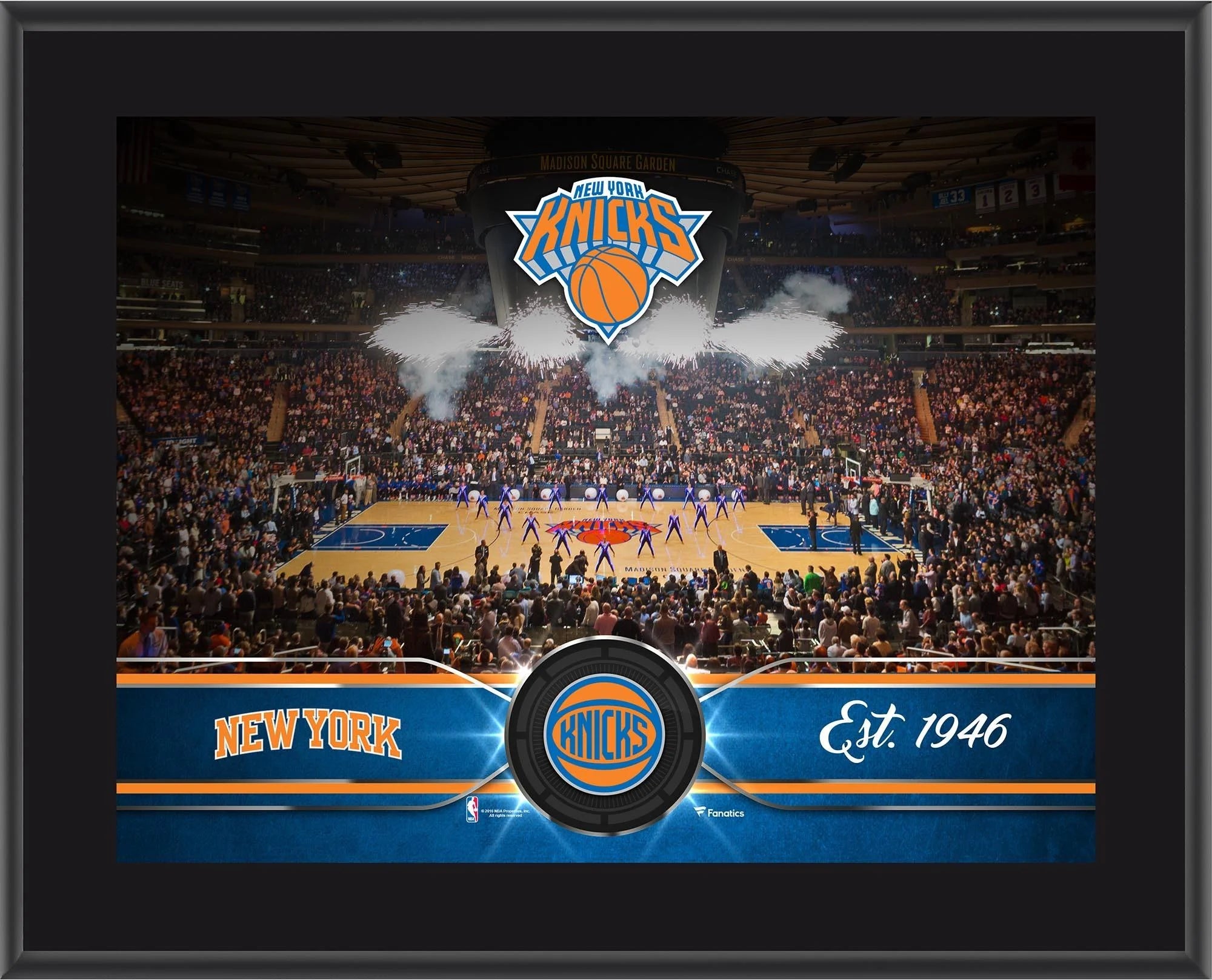 New York Knicks 10.5 x 13 Sublimated Team Stadium Plaque