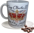 Cheefull 350ml King Charles Iii Mug,Ceramic King Charles Commemorative Cup,King Charles Coronation Party Decorations Coffee Mug