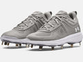 Under Armour Women's Glyde Mt Metal Softball Cleats Grey/White Medium 7 7 Medium US/Grey|White