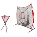 Tripod Stand Ball Caddy W/ Bag Baseball Practice Net 7x7' Thrower Strike Zone