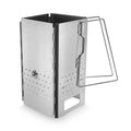 GoolRC Folding Charcoal Chimney Starter, Stainless Steel BBQ Grill Briquette Coal Fire Starter, Ideal for Outdoor Furnace Cooking