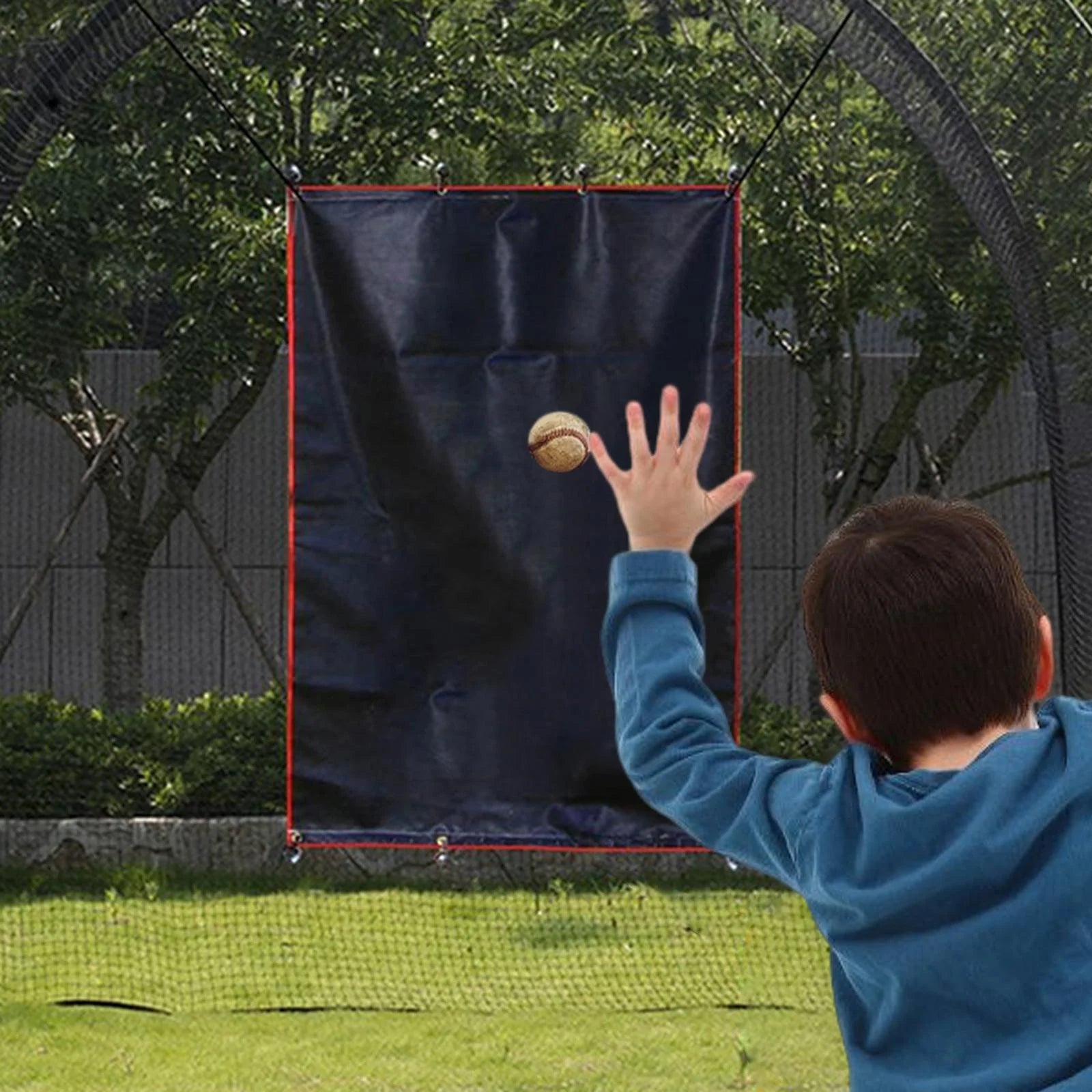 BAOSITY Baseball Backstop Baseball Pitching Target Heavy Duty Durable Softball Backstop Batting Backstop for Hitting Practice Outdoor