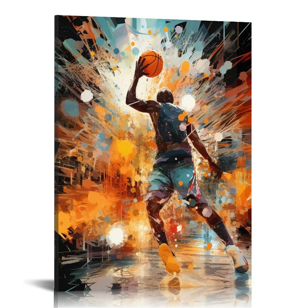 EastSmooth Kobe Bryant Basketball Player Canvas Wall Art Painting Sports Posters Artwork Home Decor for Basketball Fan Memorabilia Gifts Living Room Bedroom Boy Girl Gifts Decoration Wall Art