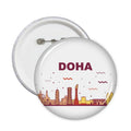 City Landmark Building Doha Pins Badge Button Emblem Accessory Decoration 5pcs