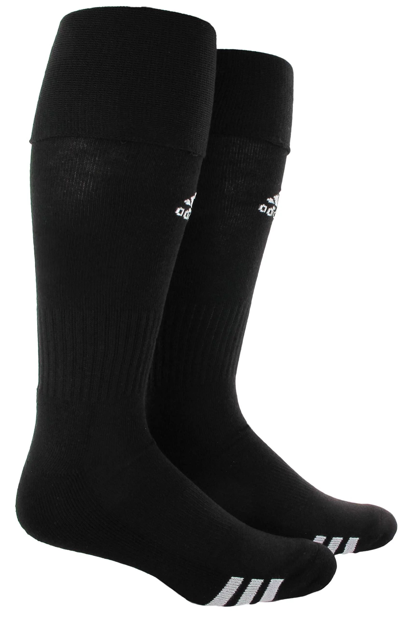 adidas Unisex Rivalry Soccer OTC Socks (2-Pair) X-Small Black/ White