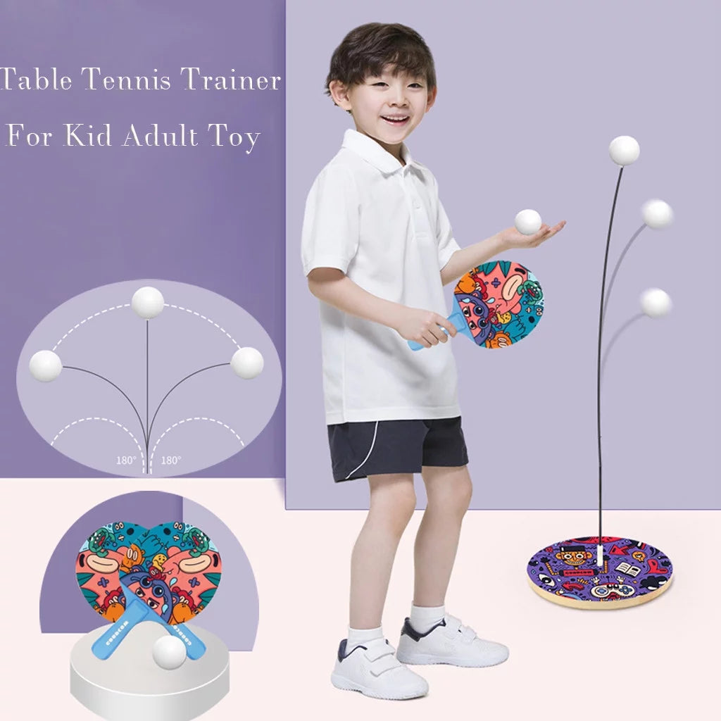 Table Tennis Trainer Soft Shaft Training Machine Elasticity For Kid Adult Toy